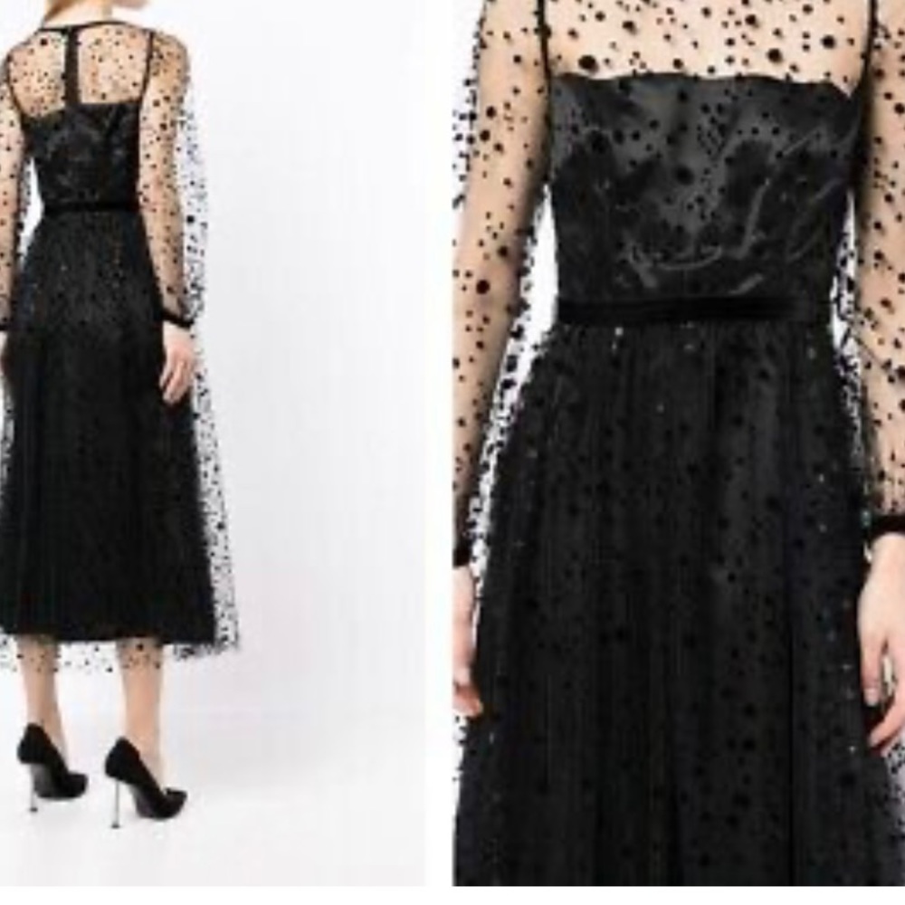JANE - Narcissus polka-dot print midi dress